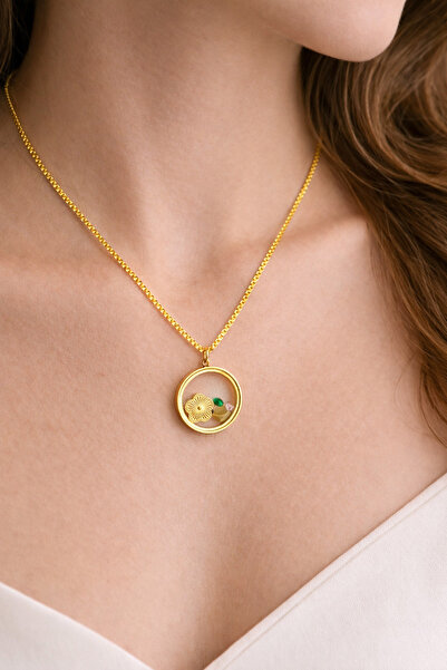 Yush aksesuar CAM FANUSLU YONCA ÇELİK KOLYE