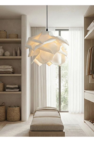 Maison Avf Modern Eva Gül Beyaz Tasarım Sarkıt Avize 45 cm