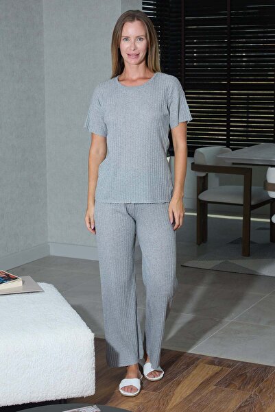 Fulla Moda Fitilli Beli Lastikli Kaşkorse Takım