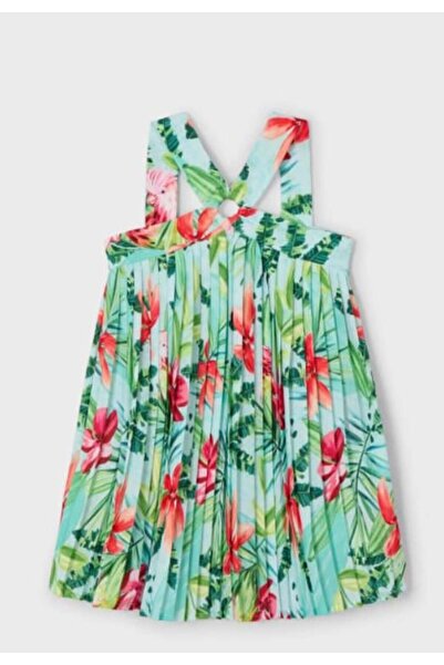 MAYORAL Girl's 3934 Tropical Pleated Lbi̇se Gkm0123