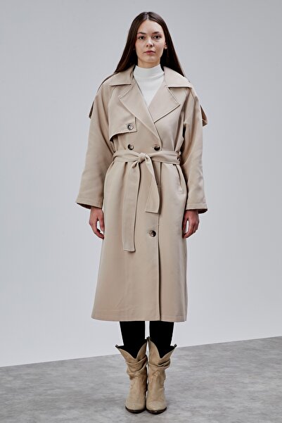 Bolivente معطف طويل مبطن للنساء