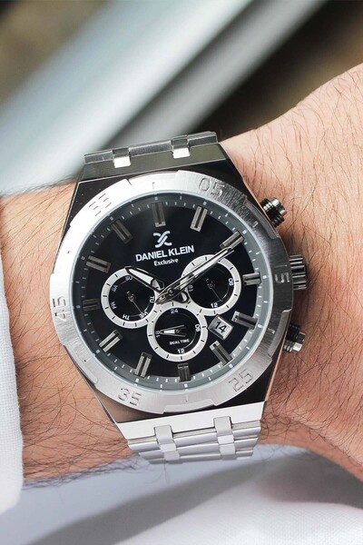 Daniel Klein ساعة يد رجالية بسوار فولاذي DK436860