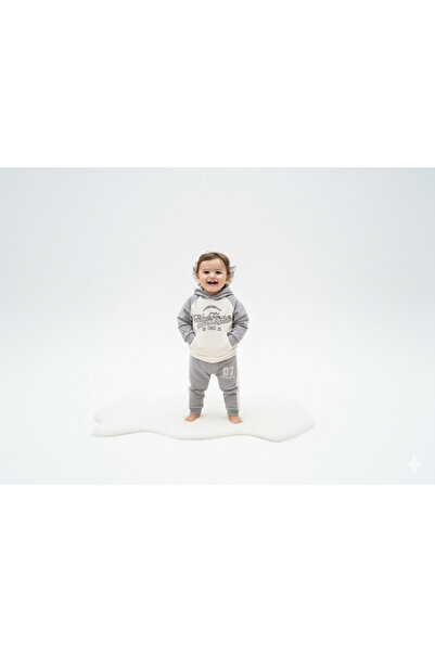 Momivi Kids Hooded Sports Themed Baby Boy & Kids 2-Piece Tracksuit Set