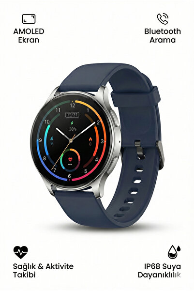 4Berry Akıllı Saat 4B-LA25 Yuvarlak , Nabız ve Uyku Takibi, Spor Modlu Bluetooth