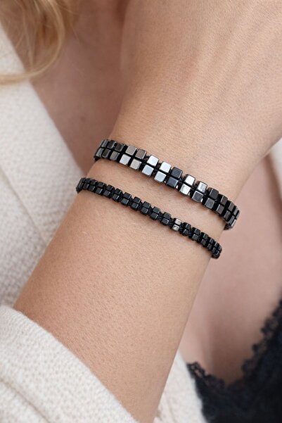 TB Tamer Bayrakçeken Masaj Aletleri Ve Tıbbi Ürün Set of 2 Hematite Bracelets...