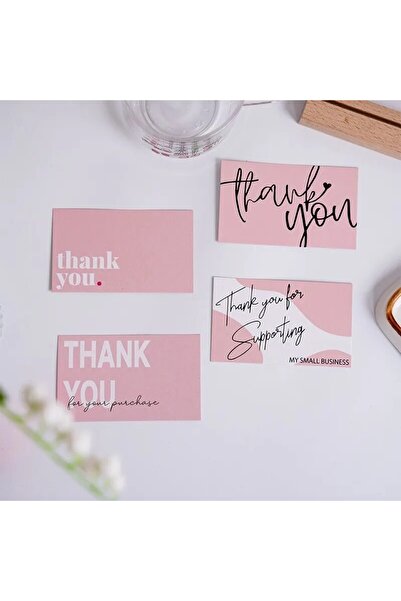 Choice ٥٠ قطعة بألوان متنوعة، ٥٠ قطعة/عبوة، بطاقة شكر وردية لدعمكم أعمالكم، ل...