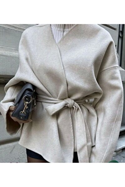 Arfami Kašmírový kardigan/bunda s pohodlným strihom a detailom viazania