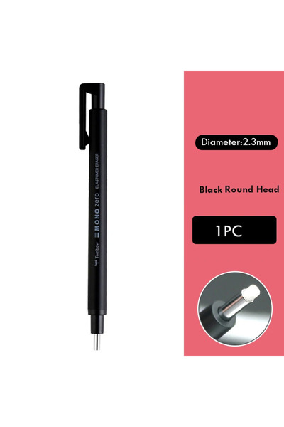 Choice Round-Black Tombow Mono Zero Eraser Precision Tip Pen-Style Mechanical...