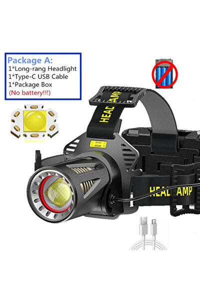 Choice مصباح أمامي LED عالي الطاقة XHP360 بدون بطارية، 36 نواة، فائق السطوع، ...