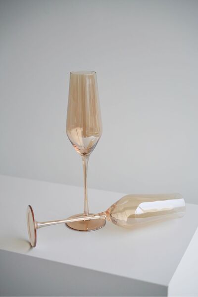 Paşabahçe Amber 2-Piece Coffee and Water Glass Set 2-Piece Glass 165 Cc