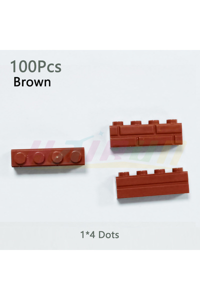 Choice 100 قطعة من الطوب البني 1x4، نموذج مدينة محاكاة، جدار من الطوب، ملحقات...