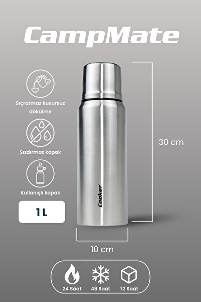 Cooker CampMate 1 Litre Paslanmaz Çelik Termos CKR2080