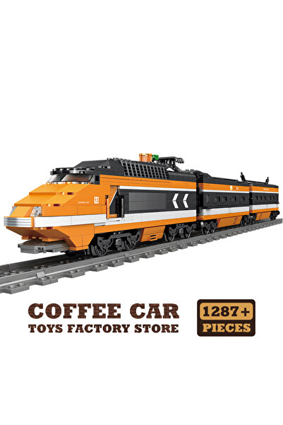 Choice 1287 pcs Technical City Power MOC Train Bricks 3D Model Railway Track ...