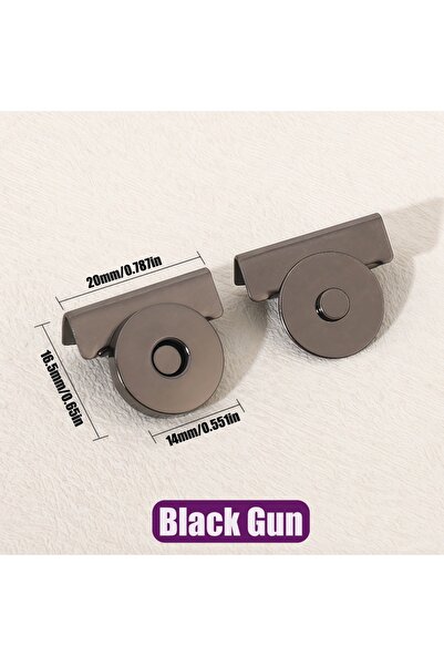Choice8 4 sets Black Gun 4/8 sets Seamless Magnetic Button Magnet Buckle Hidd...