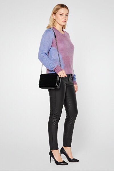 Diesel Women Crew Neck Long Sleeves Knitted Sweater, Purple