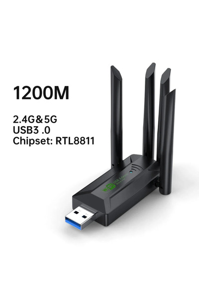 Choice محول واي فاي USB ثنائي النطاق 2.4 جيجاهرتز/5 جيجاهرتز، بسرعة 1200 ميجا...