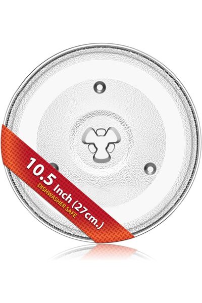 Unspecified صحن ميكرويف زجاجي بقطر 27سم