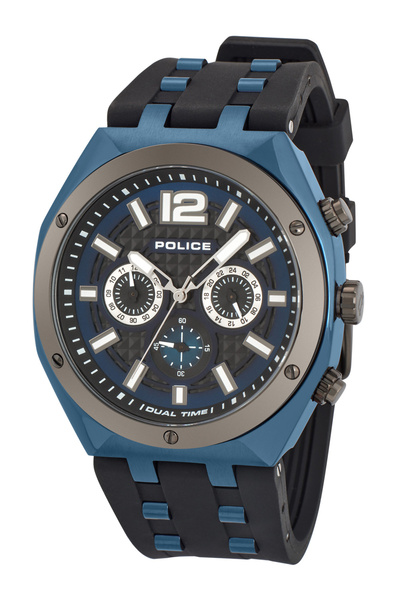 Police Mens Watch PL15995JSBLU.03P, Quartz, 48mm, 10ATM