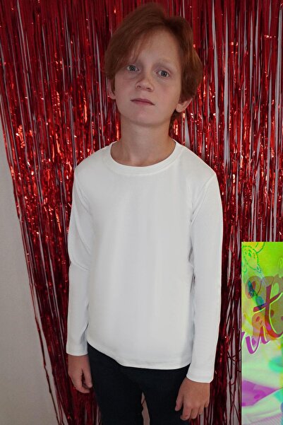 Breeze Boys' Long Sleeve T-Shirt Basic 5-14 Years Old, White