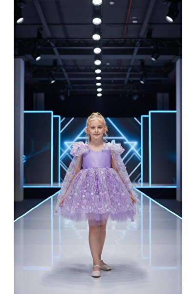 Esterella Βραδινό φόρεμα για κορίτσια με μοτίβο με λουλούδια / φουσκωτό βραδι...