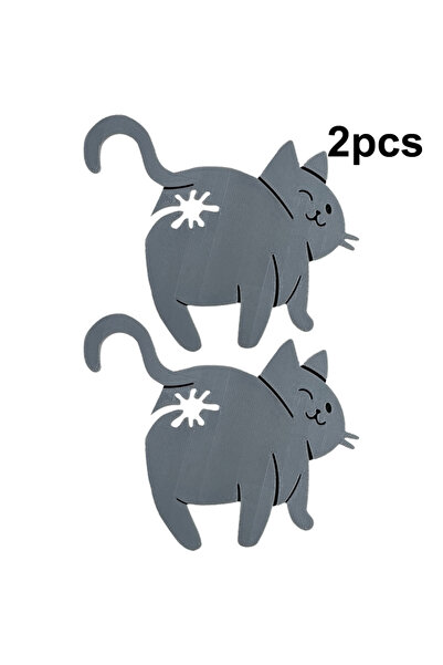 Choice B قطعتان مشبك كيس الخبز ثلاثي الأبعاد على شكل مؤخرة قطة، مشبك إغلاق كي...