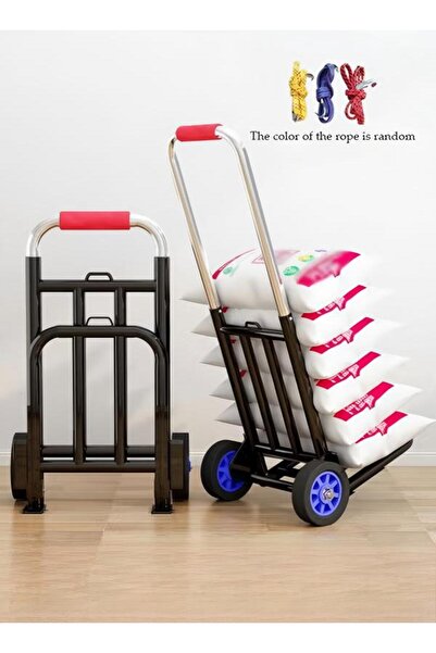 fun zone عربة يدوية قابلة للطي مزودة بثلاثة حبال مطاطية - عربة يدوية قابلة لل...