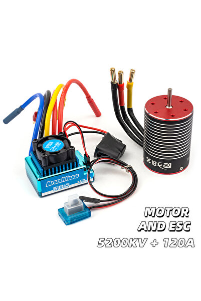 Choice 5200KV and 120A RC 3650 Brushless Motor For Axial Traxxas TRX4 RC Craw...
