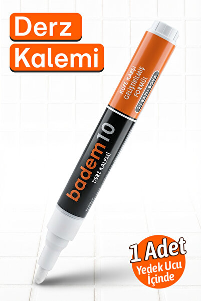 Badem10 (1 ADET) Fayans Derz Dolgusu Boyama Boyası Kalemi Beyaz Hızlı Kuruyan...