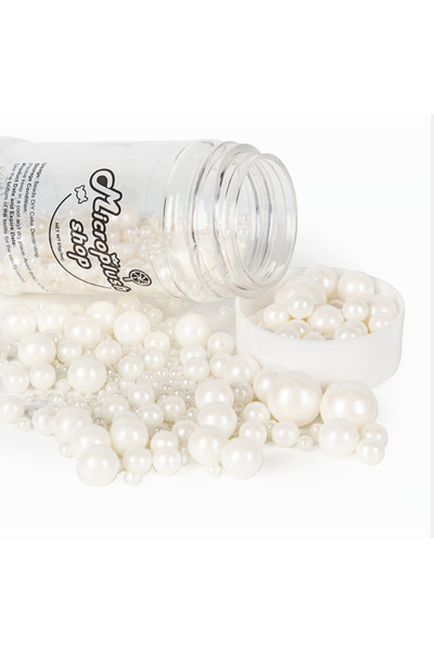 Choice لآلئ بيضاء متنوعة للتزيين، لتزيين الكيك، وتزيين الآيس كريم، وتزيين الب...