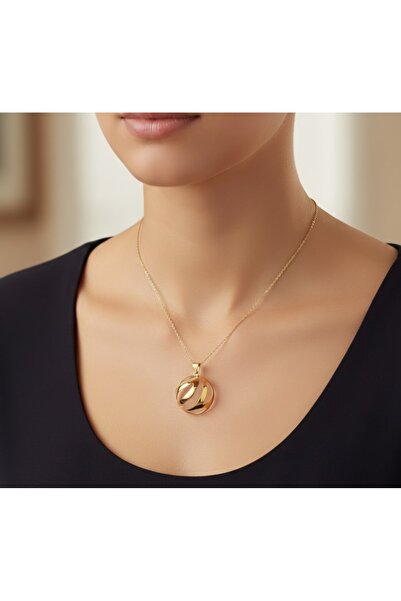 TabiTela 14 ayar altın kolye ucu top GM8859 0.5 gr