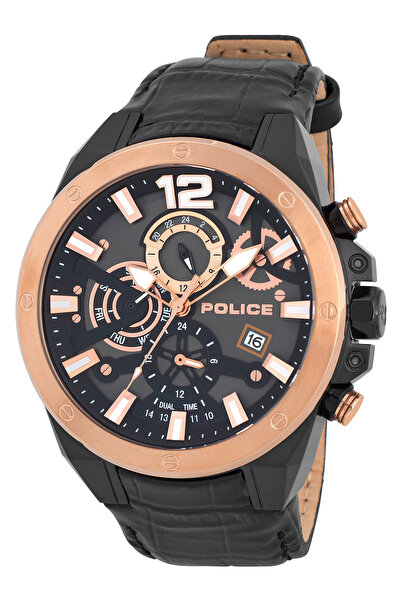 Police Ceas bărbătesc PL15711JSBR.61, cuarț, 47mm, 3ATM