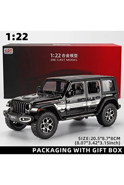 Choice سيارة لعبة مايستو رانجلر سوداء اللون مع علبة، بمقياس 1:22، مصنوعة من س...