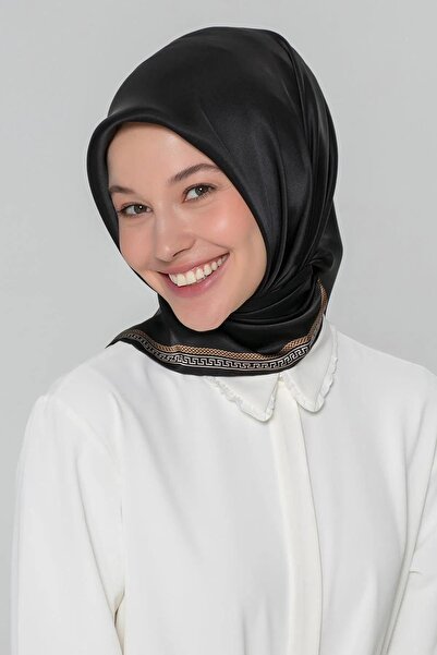 Armine İpek Eşarp Nostalji - 8432-31 Siyah Twill