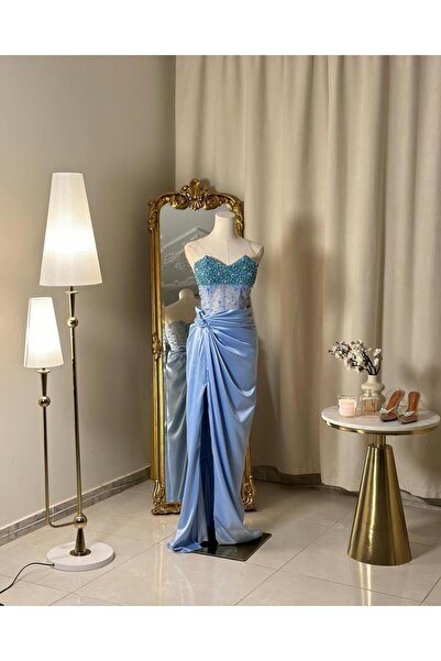 vanus fashion فستان سهرة طويل 4966 ( لونين )