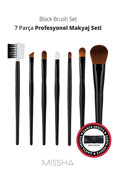 Missha Profesyonel Makyaj Fırçası Seti + Özel Kılıf Black Brush Set