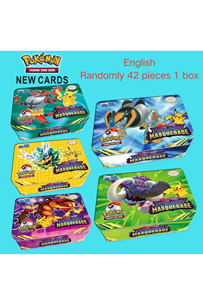 Choice الإنجليزية عشوائية 1 مربع 42 قطعة / مجموعة صندوق معدني الحديد بوكيمون ...