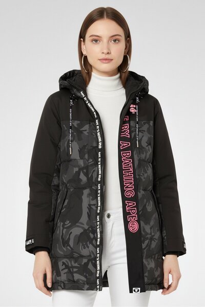 Aape By A Bathing Ape Women Camouflage Puffer Jacket, Multicolor