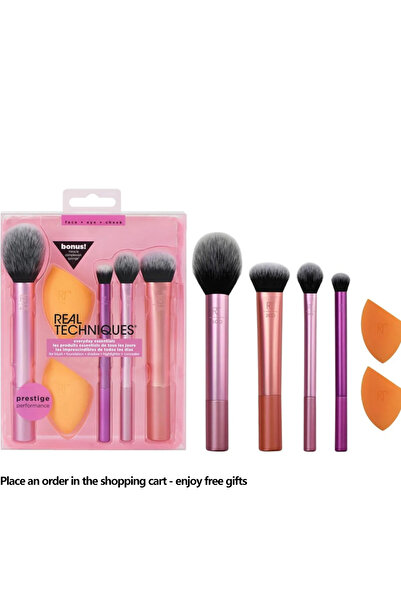 Youtrico مجموعة فرش مكياج مع 2 إسفنجة لمزج ظلال العيون، مجموعة من 6 قطع