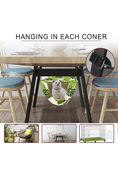 Arabest Hanging Pet Hammock, Soft Plush, for Kitten Cat and Ferret, Cage Hang...