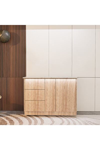 coffee world A modern coffee corner in beige, suitable for small spaces.