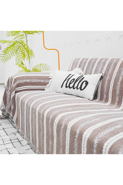 Generic 180*260cm-Geometric Jacquard Plush Warm Sofa Couch Cover, Soft Funny ...