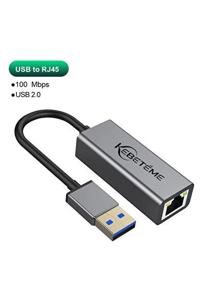 Kebidumei محول إيثرنت USB بسرعة 100 ميجابت/ثانية و1000 ميجابت/ثانية، بطاقة شب...