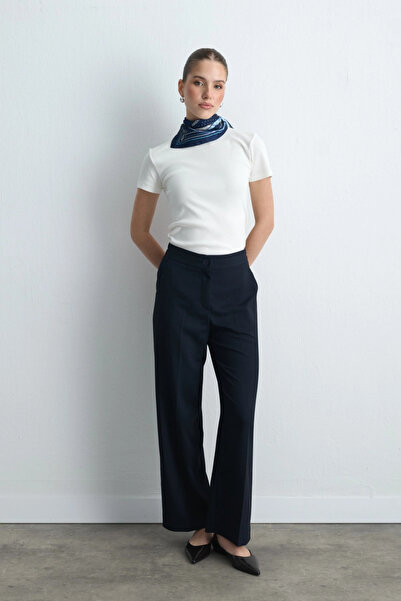 Gusto Панталони Palazzo Fabric - тъмно синьо