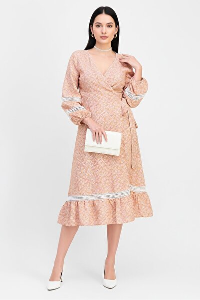 Maje Women Floral Wrap Dress, Multicolor