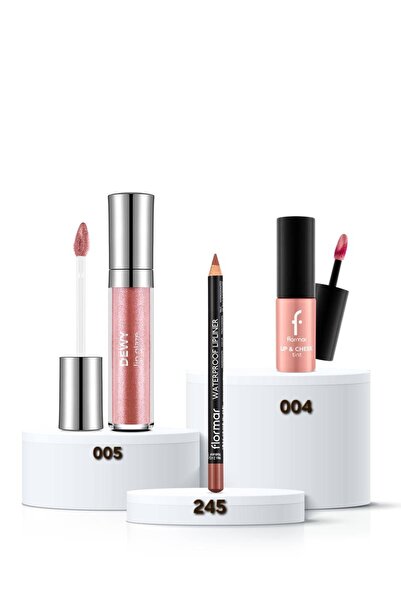 Flormar مجموعة مكياج الشفاه المثالية المكونة من 3 قطع