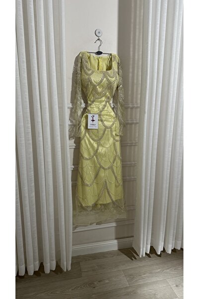 Onila فستان اصفر مطرز