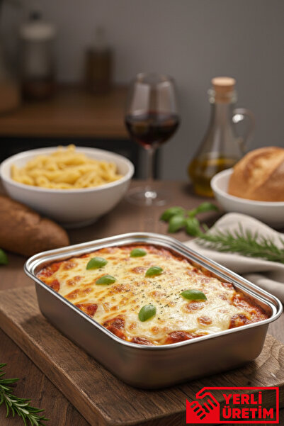 GUGGA Stilo - Fırınlanabilir 304 Kalite Paslanmaz Çelik Kase Güveç Tabak 650 ...