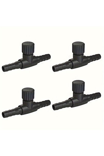 Choice Black Aquarium Air Control Valve, 4pcs, Adjustable One-Way Air Flow Re...