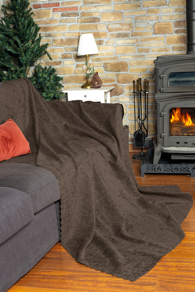 Latuda Home Husa scaun premium 110x175 fotoliu Gramaj Jacquard Chenille Maro ...