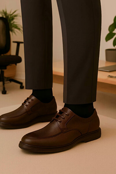 CACTUS BOUTİQUE Erkek İçi Dışı Hakiki Deri Ayakkabı Günlük Büyük Numara Comfo...